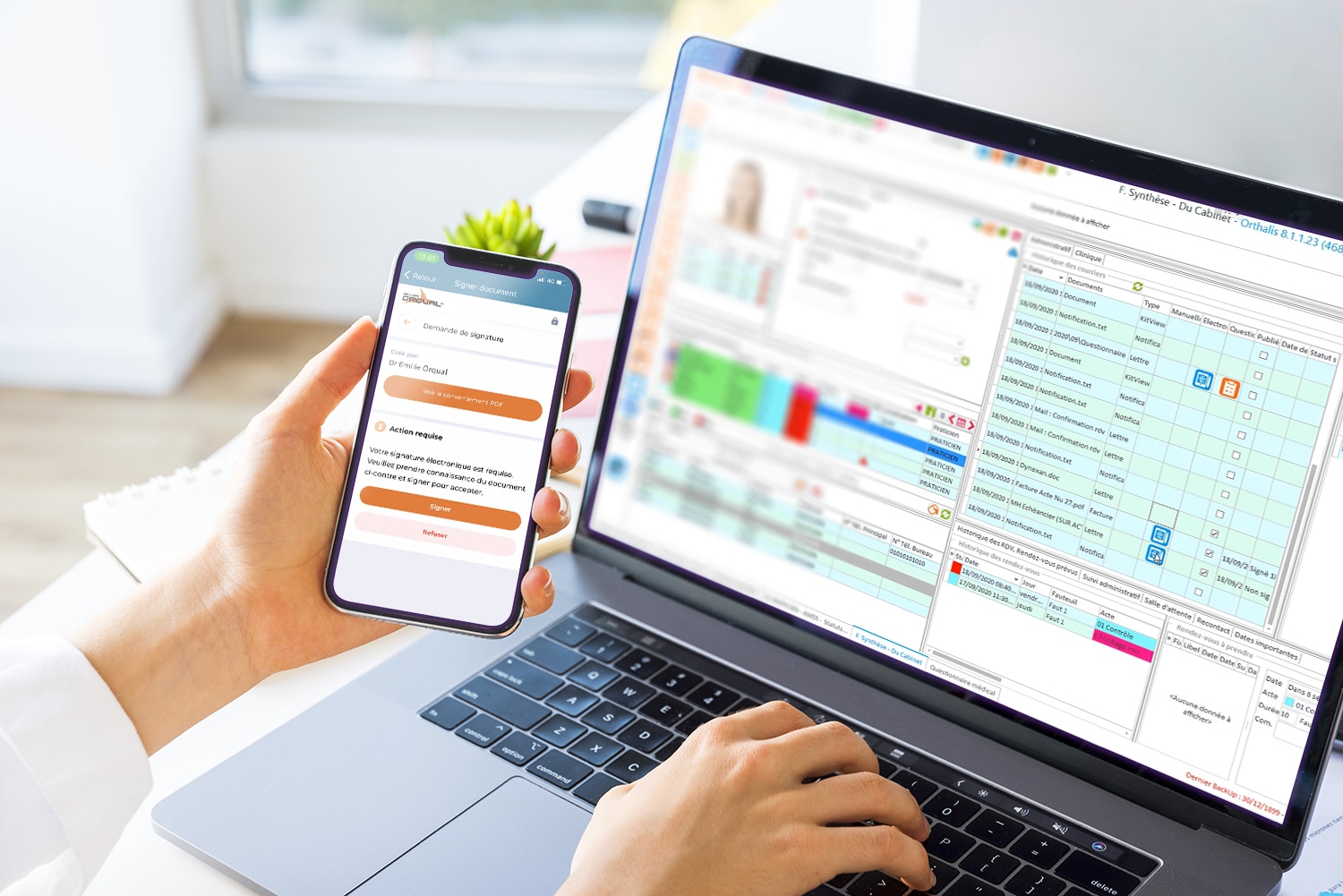 orthalis-logiciel-orthodontie Première consultation en cours